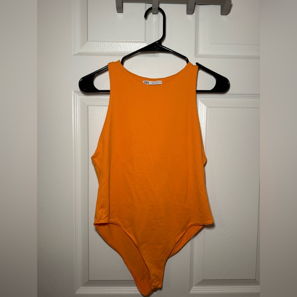 Zara Vibrant Orange Bodysuit
